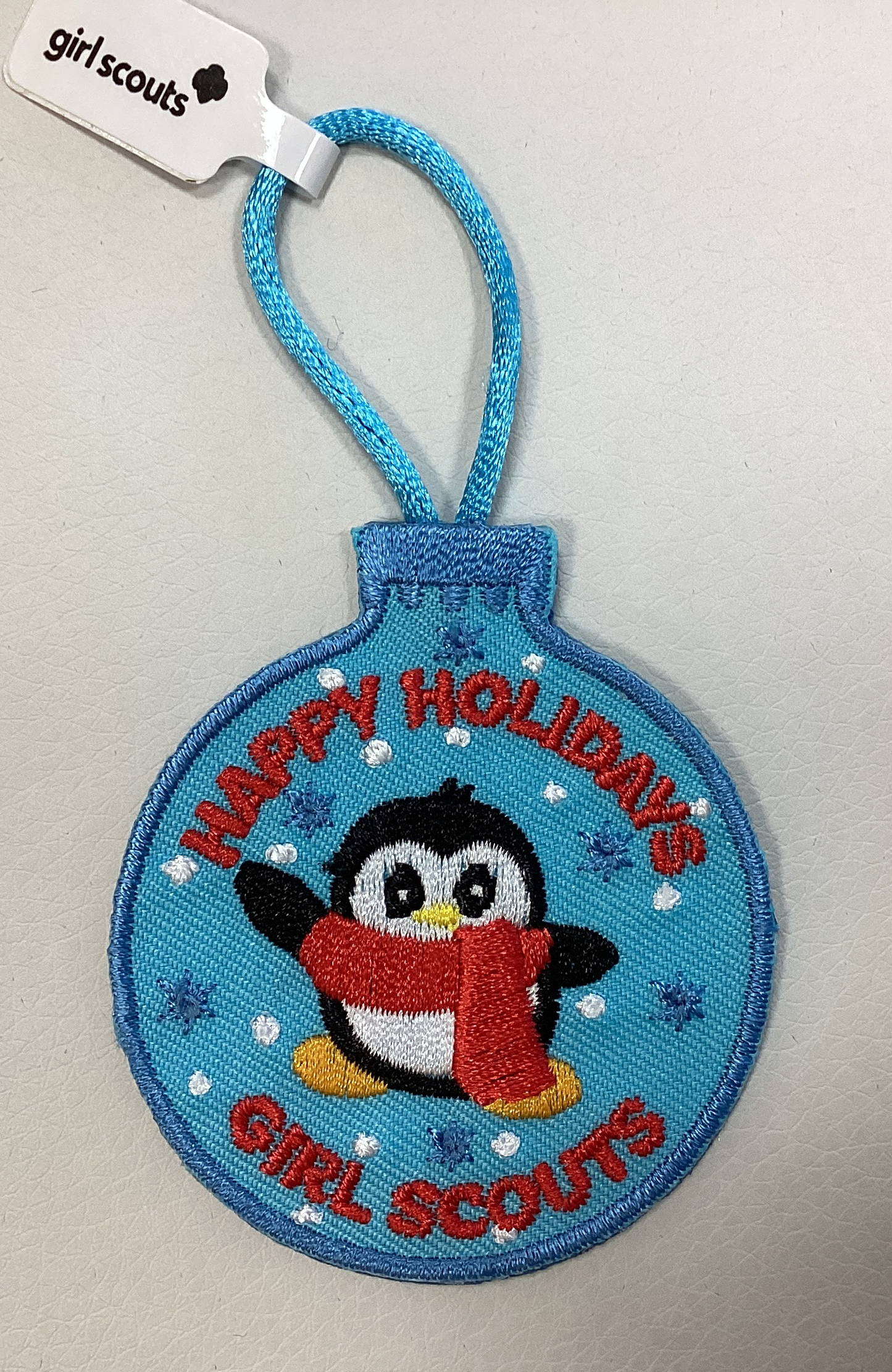 Happy Holidays Penguin Patch Ornament