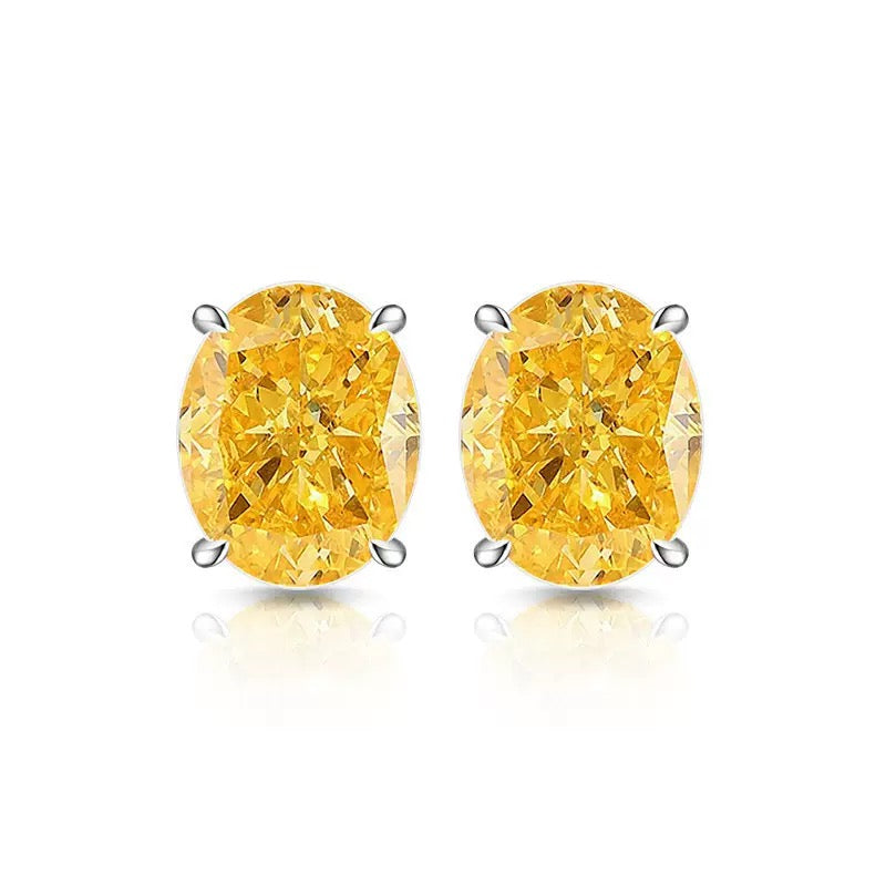 7x9 mm cubic zirconia oval studs