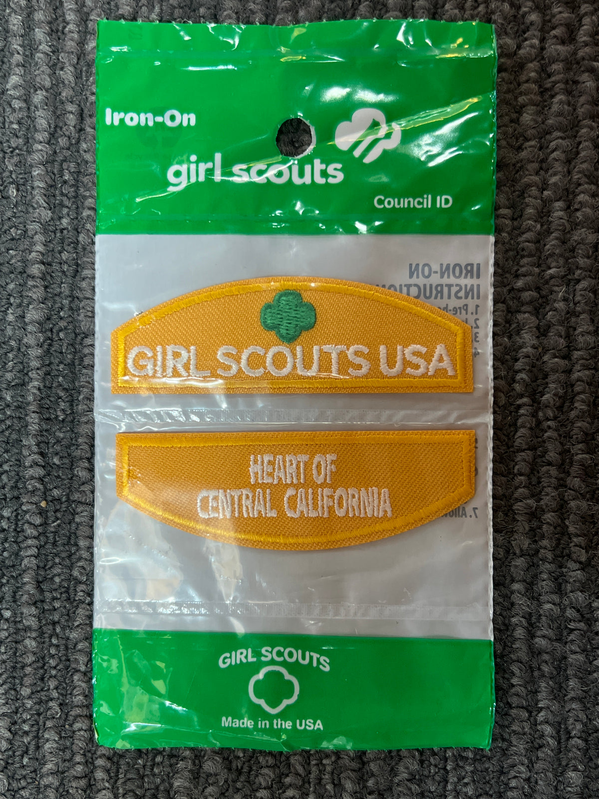 Girl Scout Daisy Council Identification Set Heart of Central California