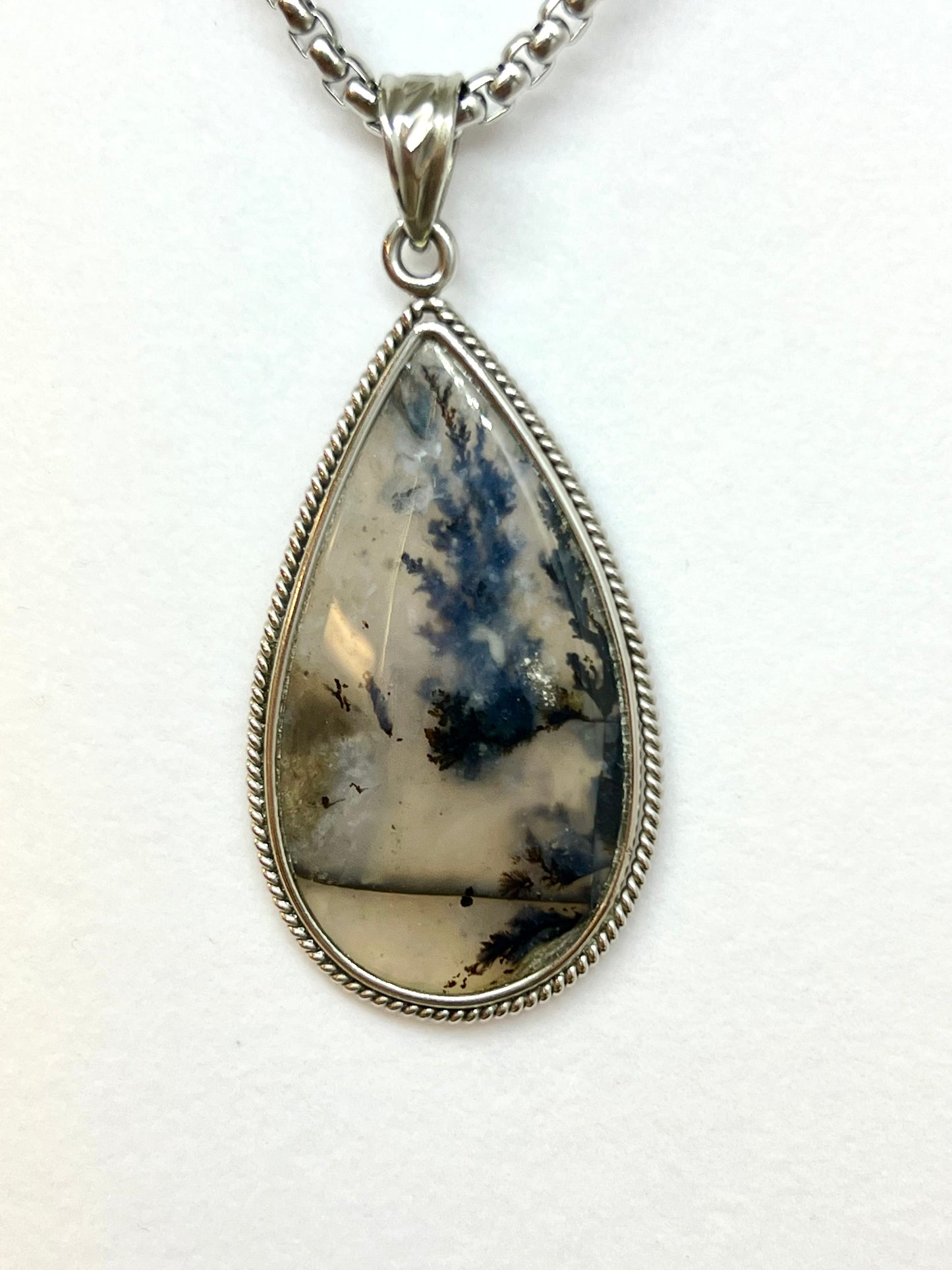 Natural Dendrite Agate pendant