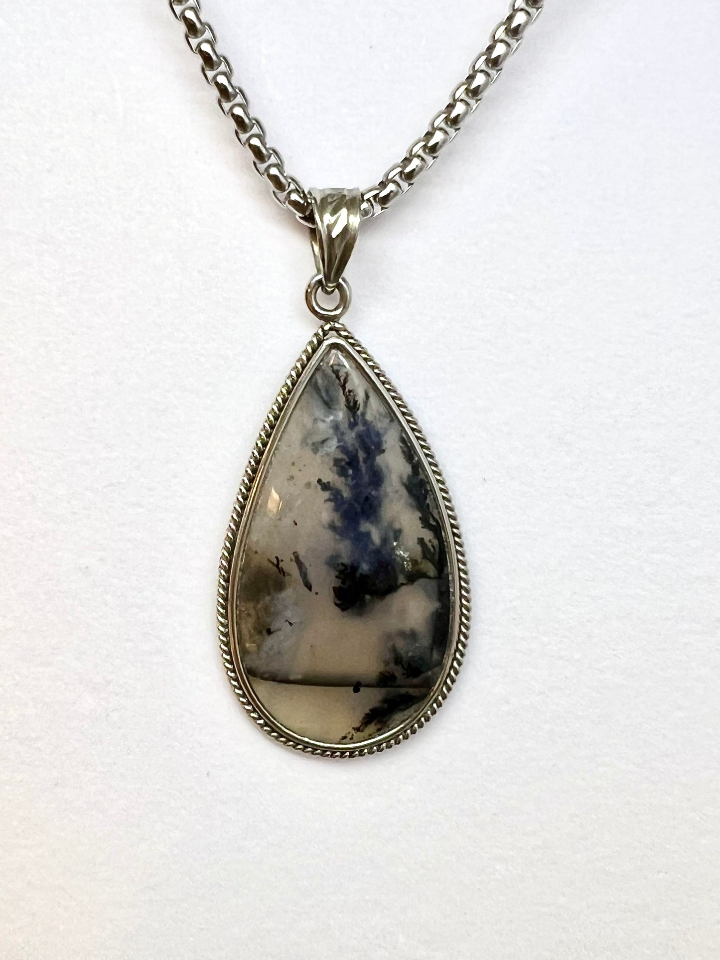 Natural Dendrite Agate pendant