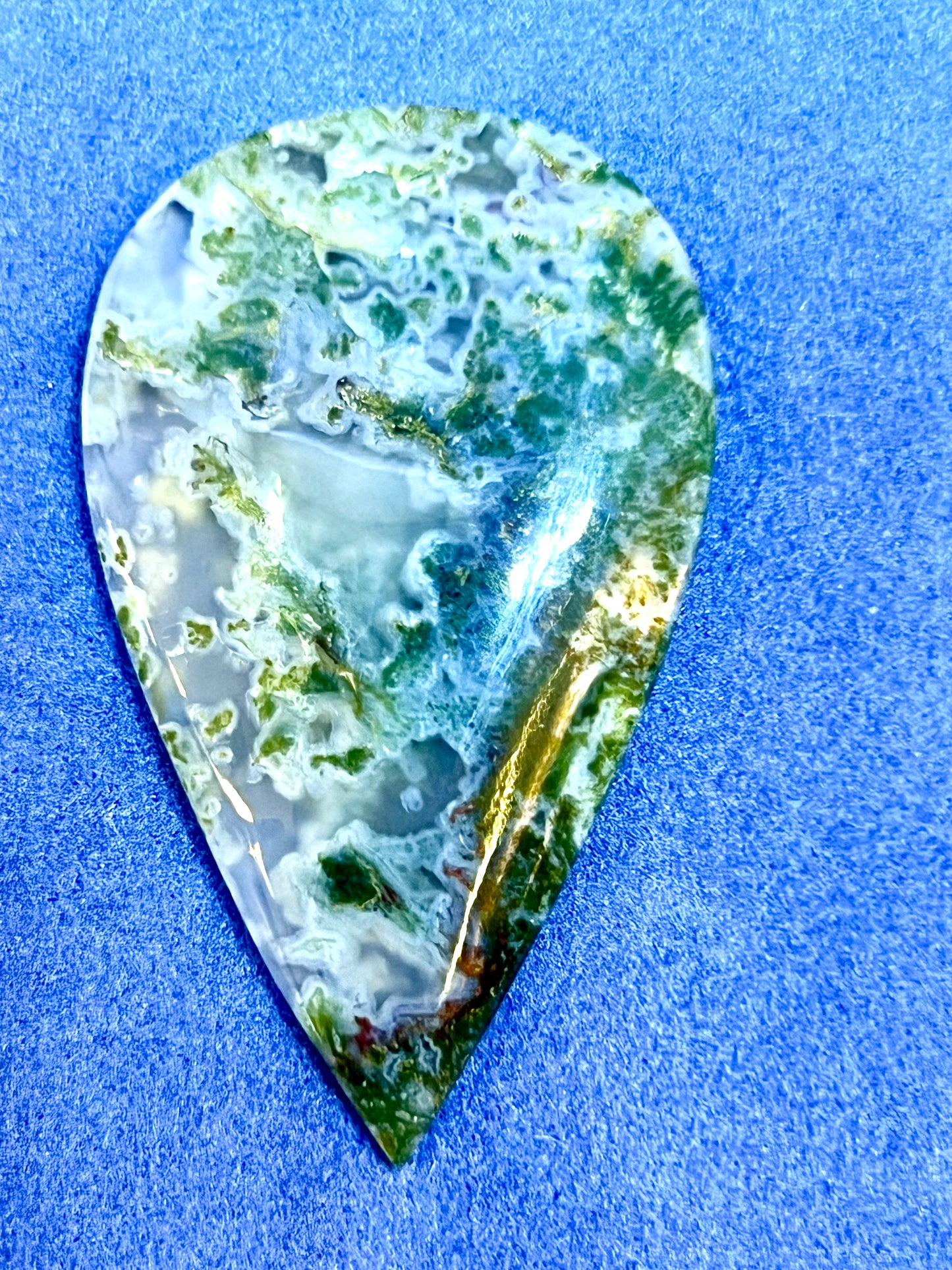 Natural green moss agate
