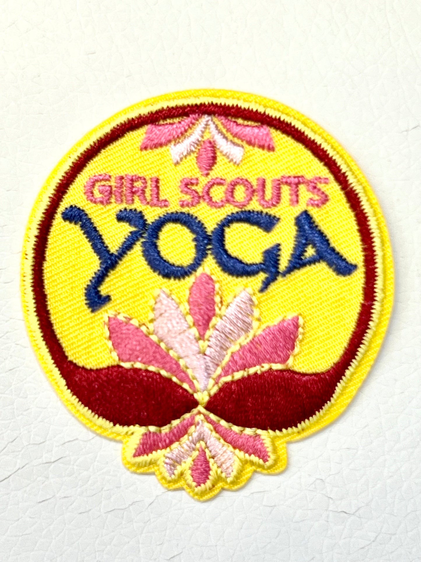 Girl Scouts yoga lotus flower patch