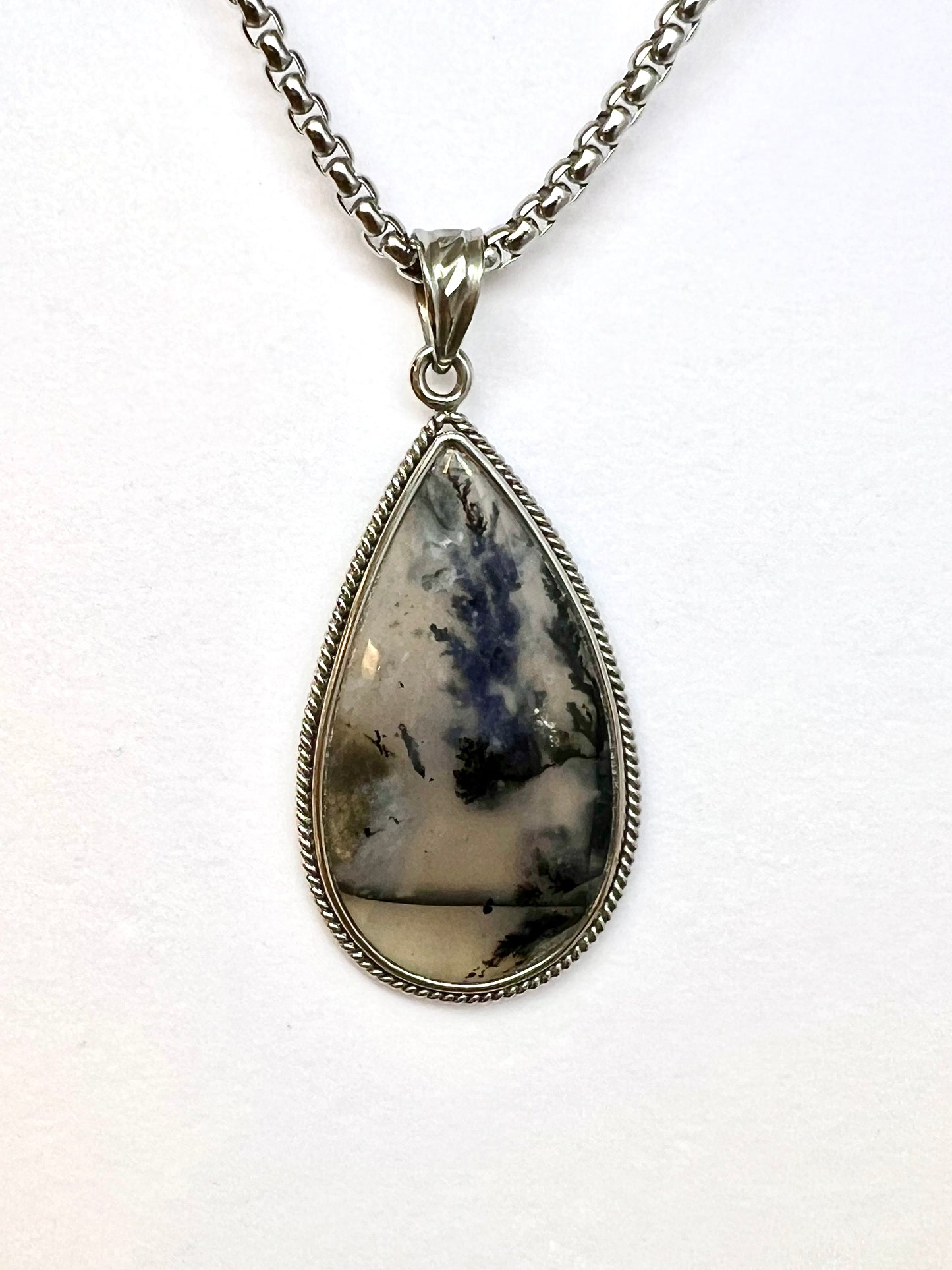 Natural Dendrite Agate pendant