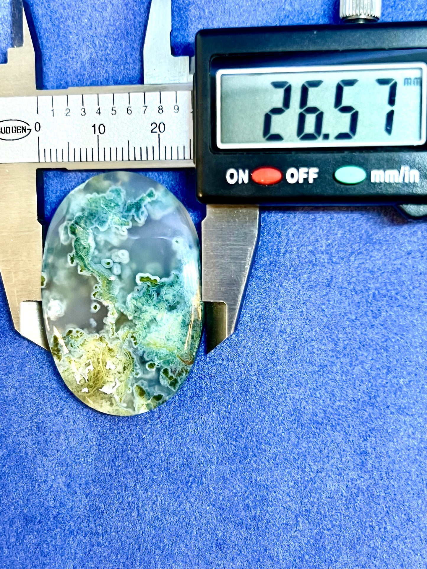 Natural green moss agate