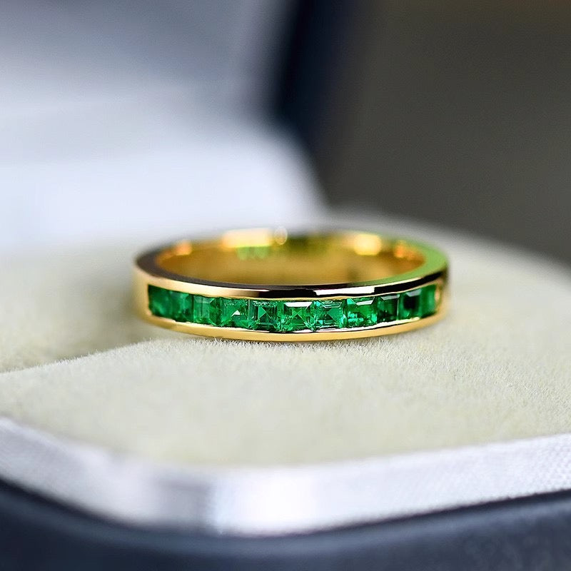 Chanel set green crystal band