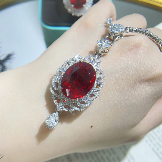 Imitation Ruby Cubic Zirconia pendant