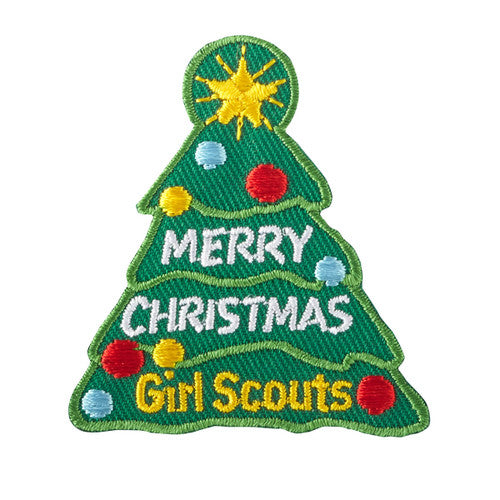 Merry Christmas Tree Iron-On Patch
