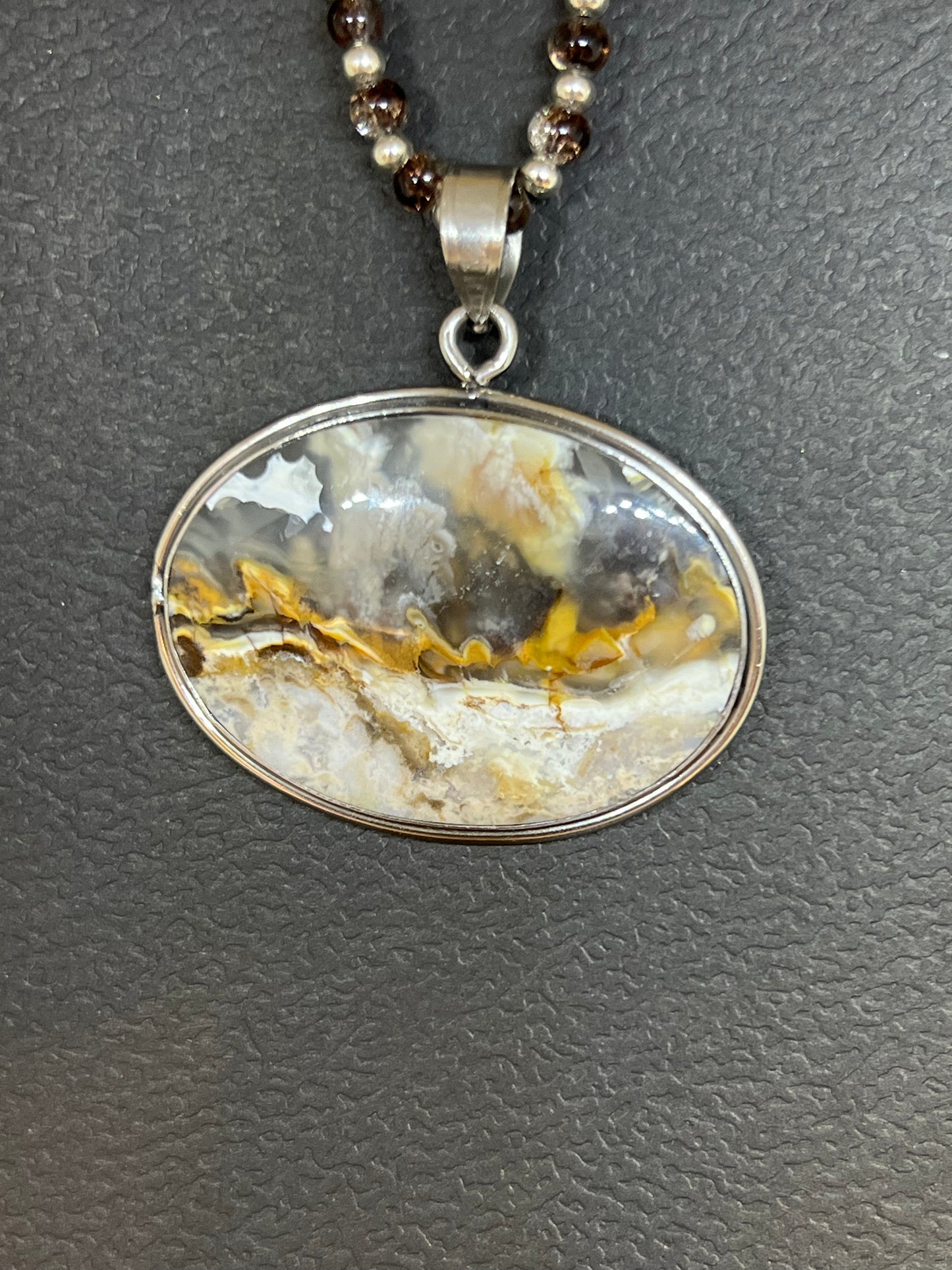 Natural moss agate pendant