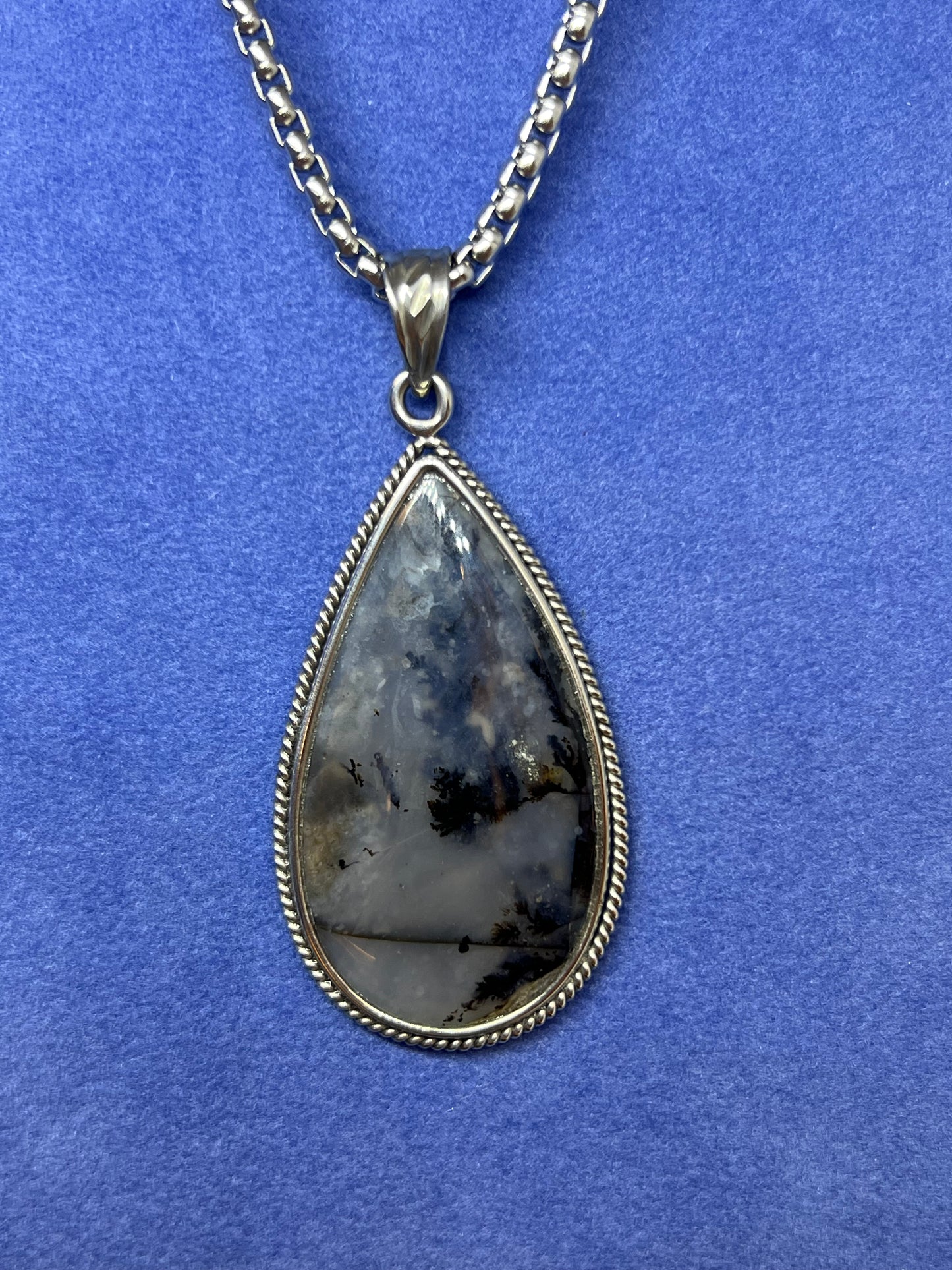 Natural Dendrite Agate pendant