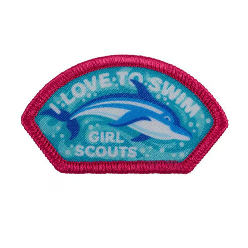 I Love To Swim Dolphin Sew-On Patch