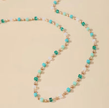 Load image into Gallery viewer, Hand made floating crystal beaded necklace
