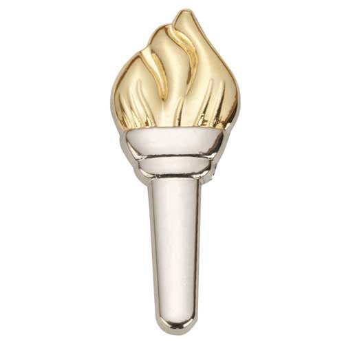 senior torch award pin silver gold