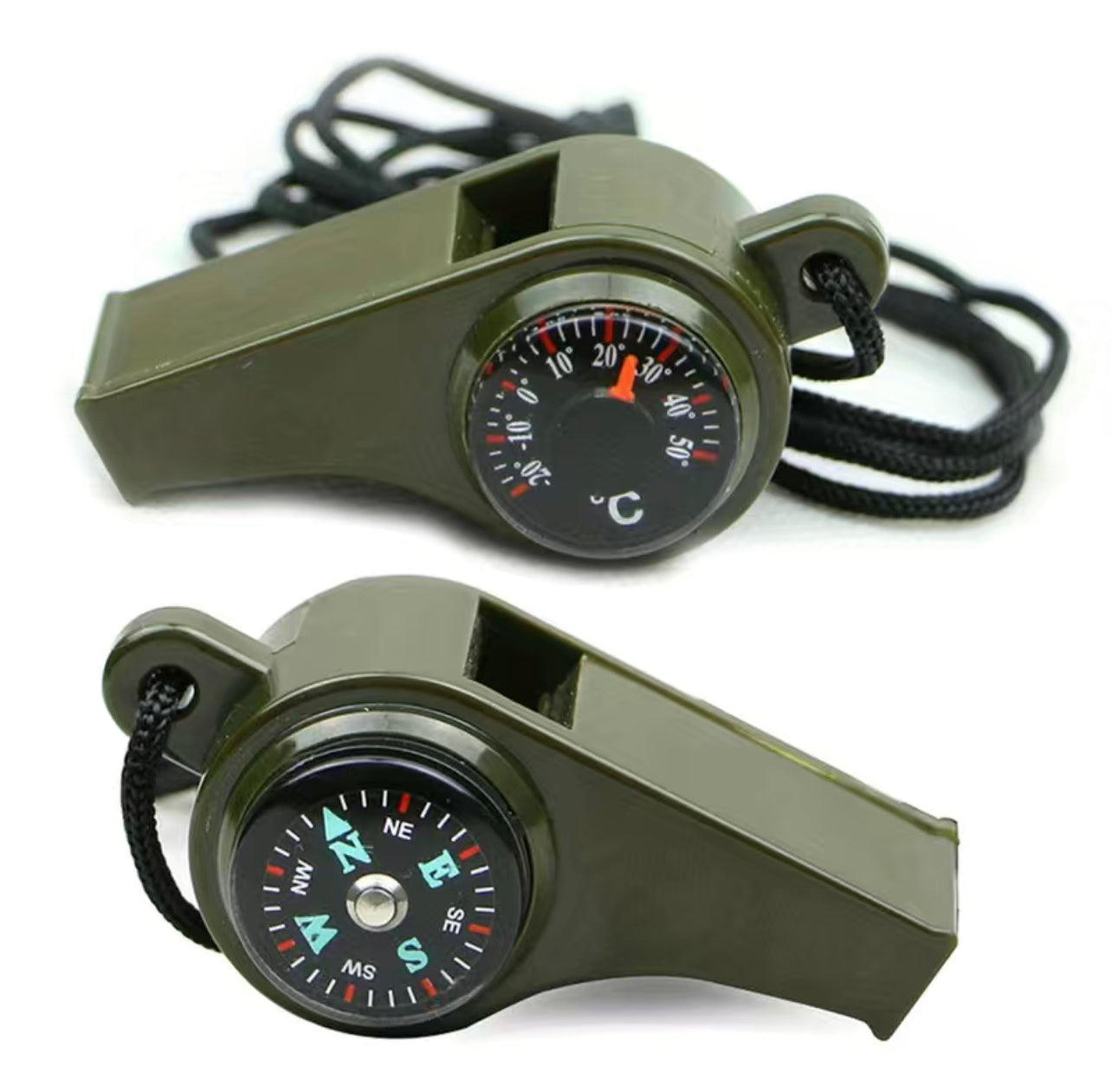 whistle with compass thermometer for girl scouts