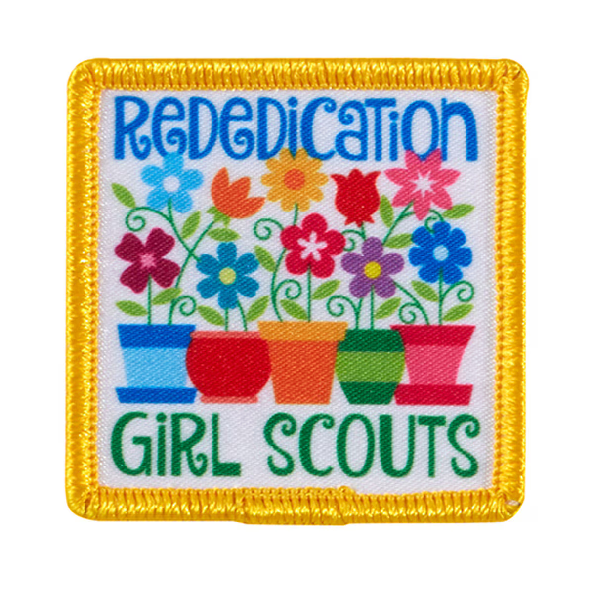 Rededication Flower Pots Sew-On Patch
