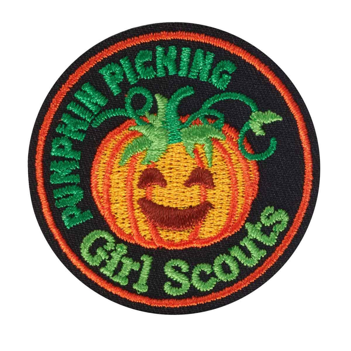 pumpkin picking iron on patch