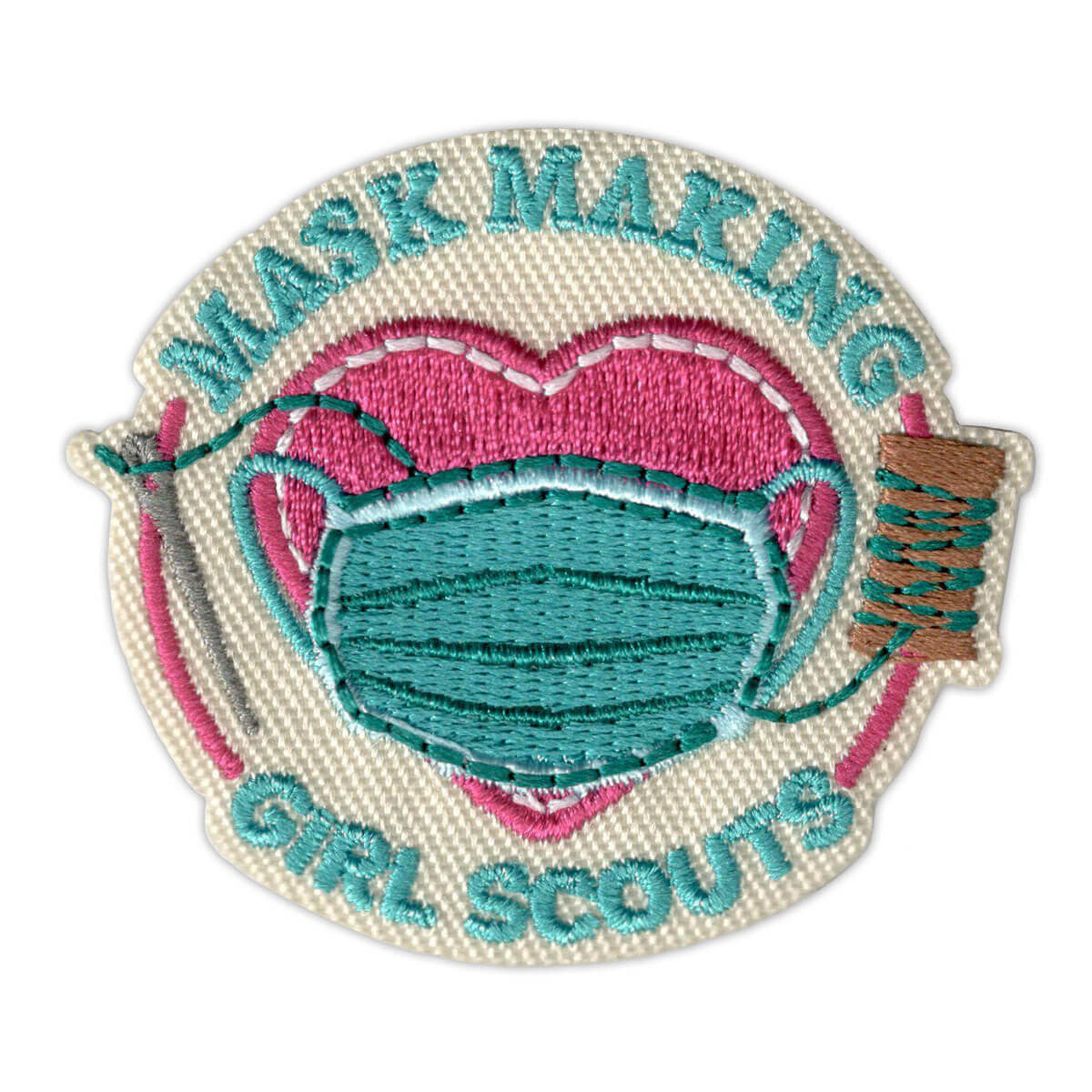 mask making iron on patch
