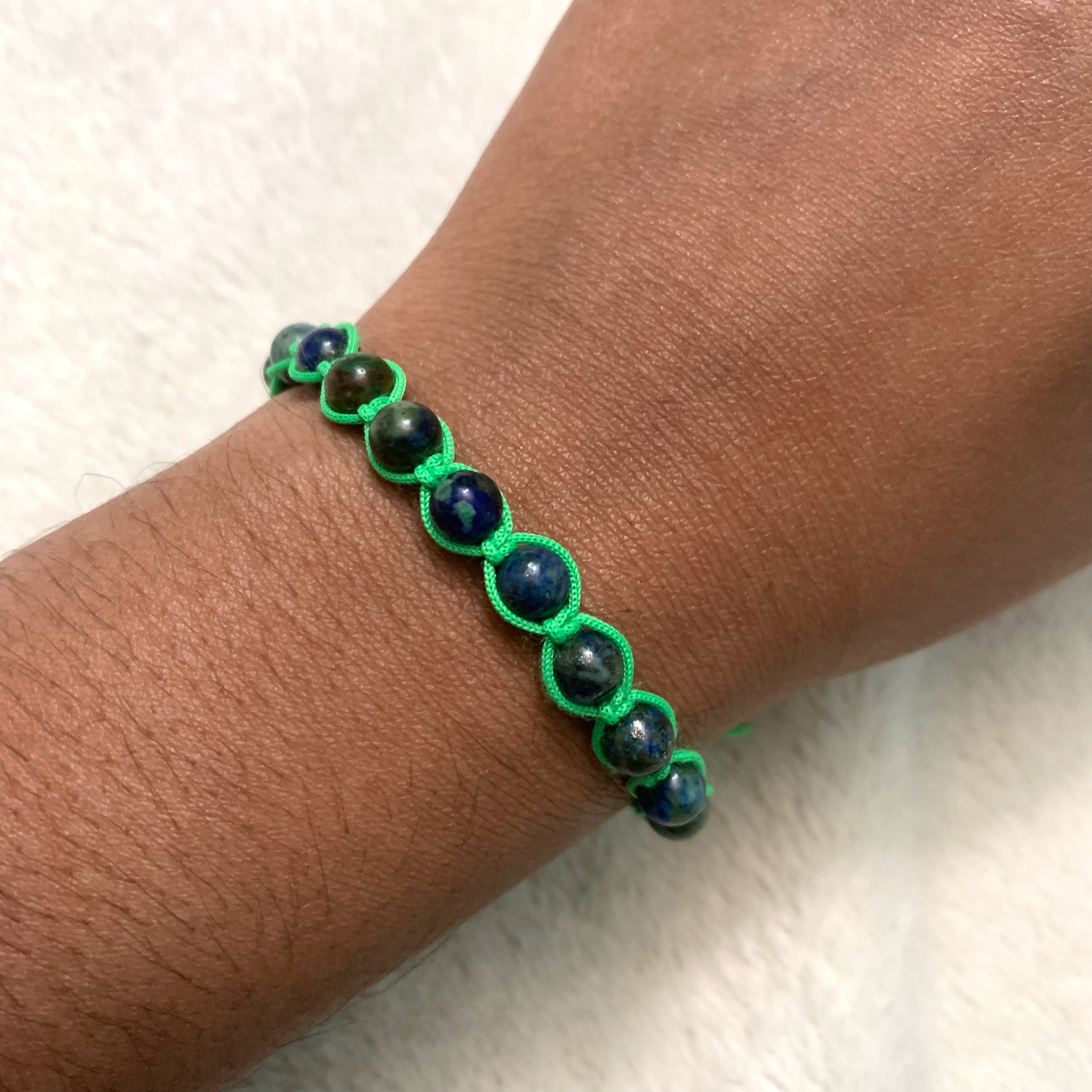 Adjustable Green Blue Bracelet