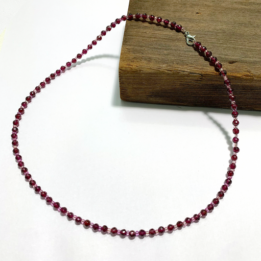 Short Garnet Necklace