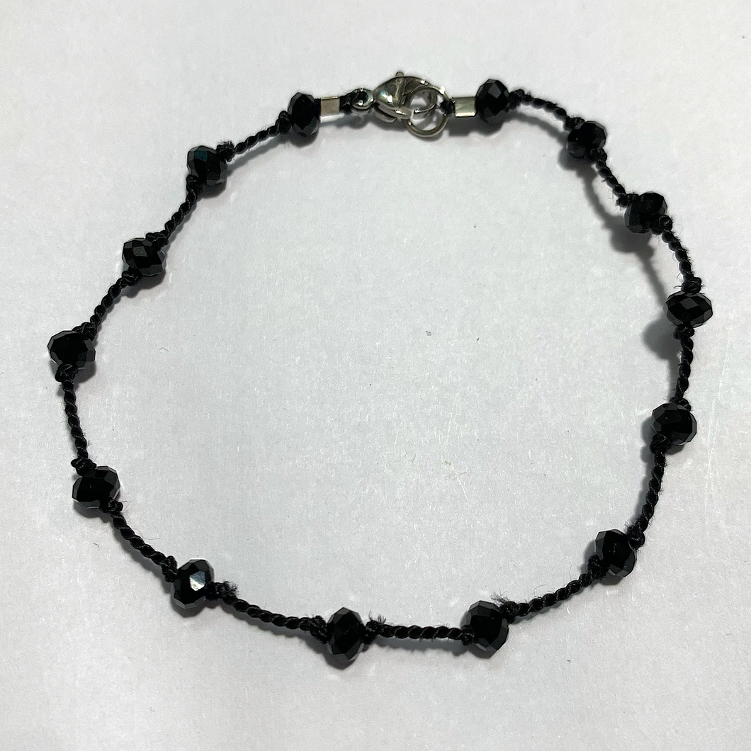 Black Floating Crystal Bracelet