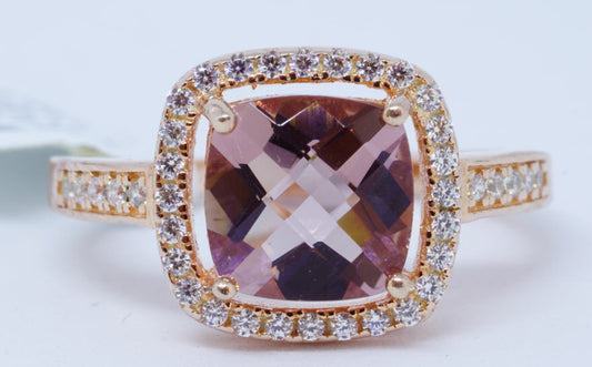 1 Morganite 2 Ct. 40 Cubic Zirconium