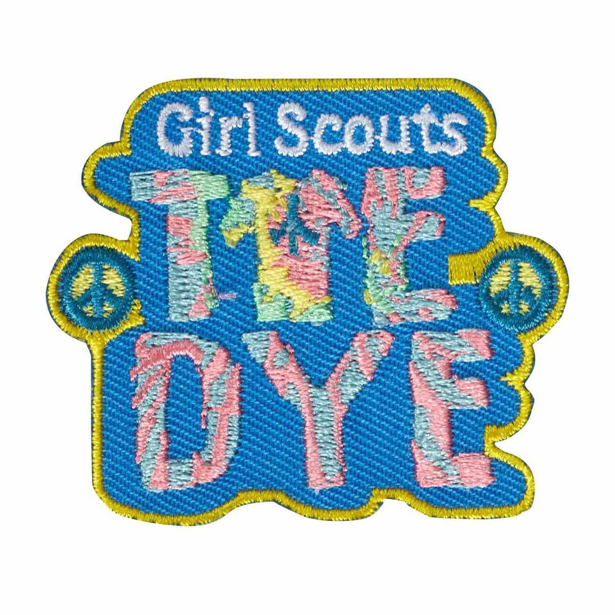 tie dye peace iron on patch