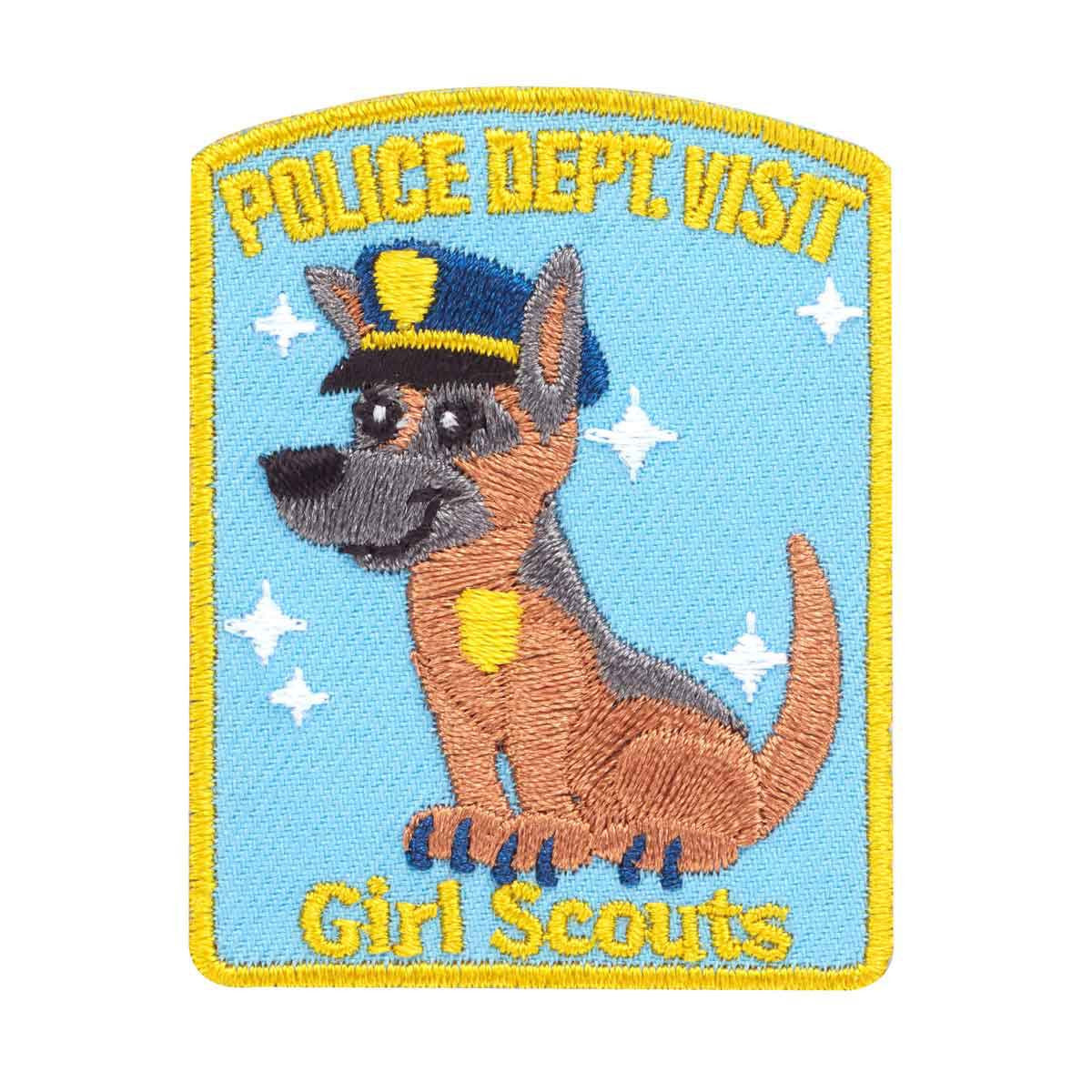police dog visit iron on patch