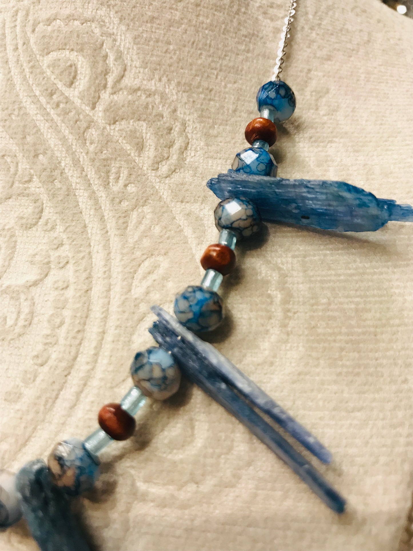 Free Spirits - Kyanite with natural stone beads necklace
