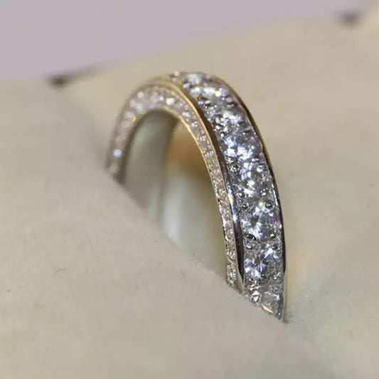 4mm cubic zirconia eternity band