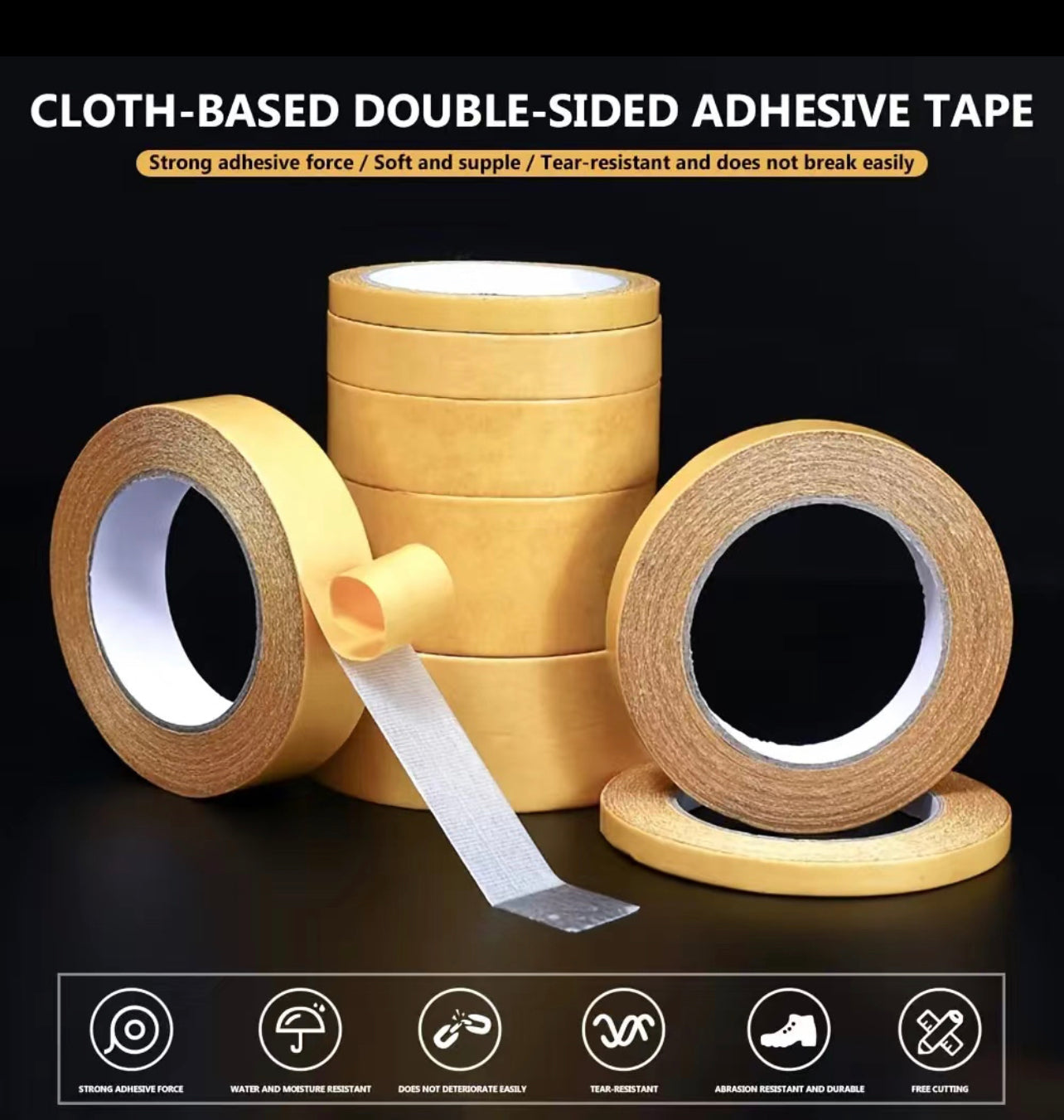 fabric mesh double sided tape