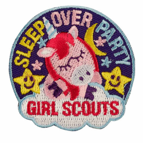 sleepover party iron on patch