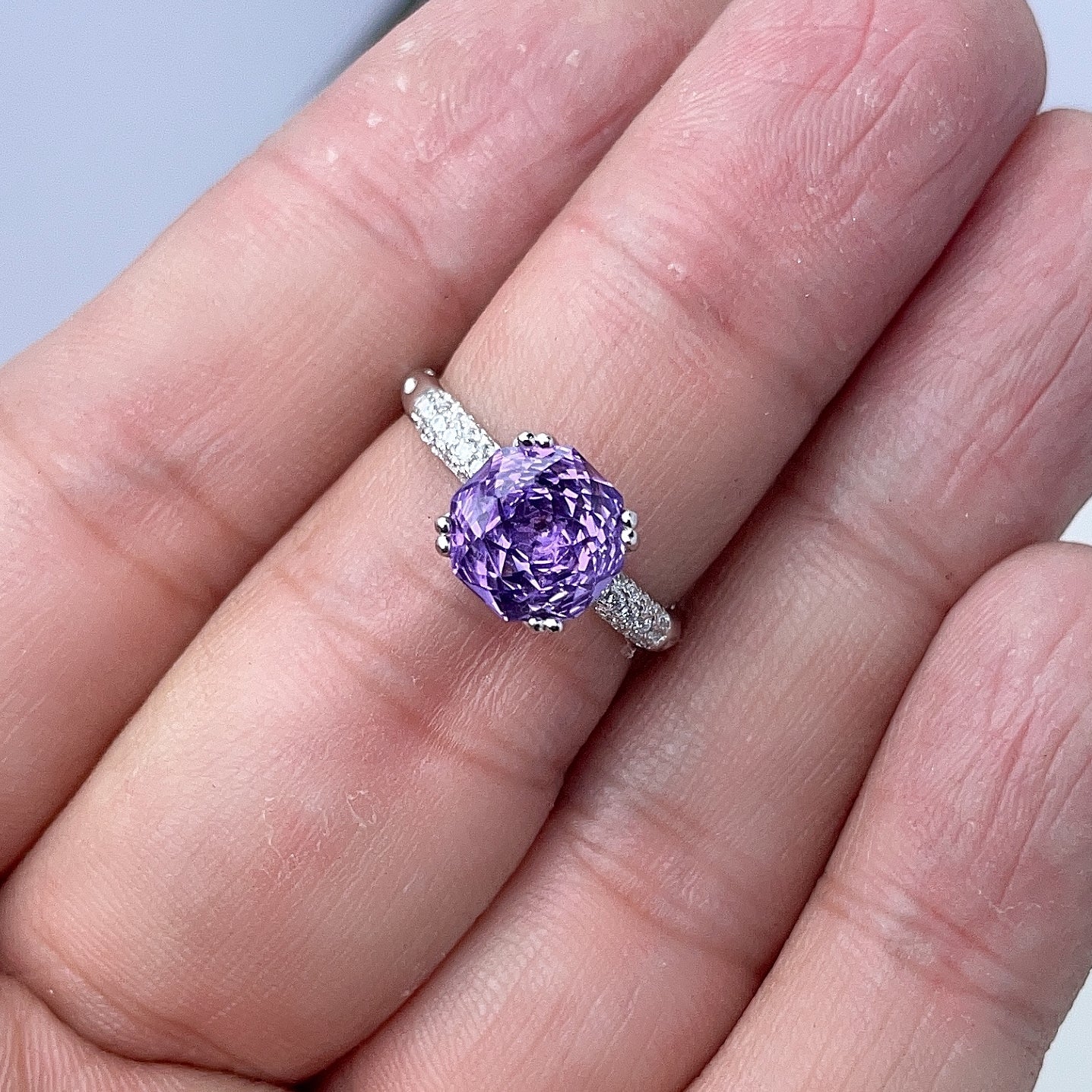Sterling silver amethyst ring