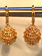 Load image into Gallery viewer, Disco Ball Party Gold Plated Earrings
