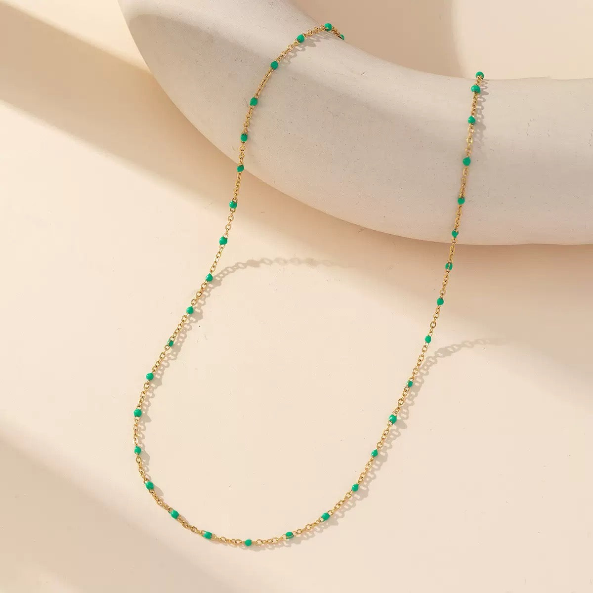 Enemal oil dripping floating necklace