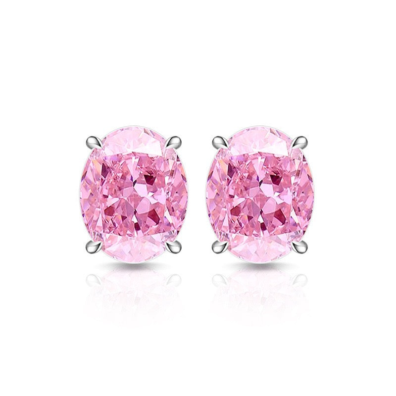 7x9 mm cubic zirconia oval studs