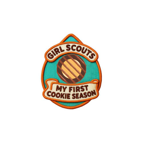 My First Cookie Season Teardrop Iron-On Patch