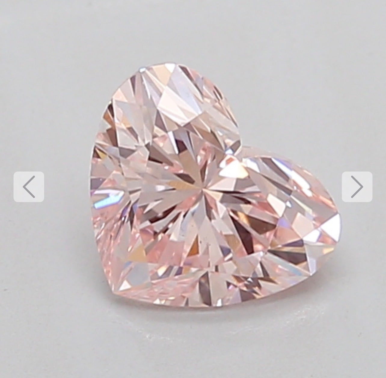 1.02 pink heart lab diamond