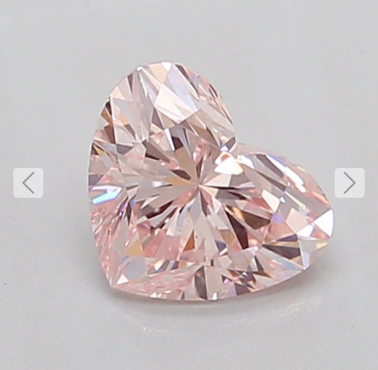 1.02 pink heart lab diamond