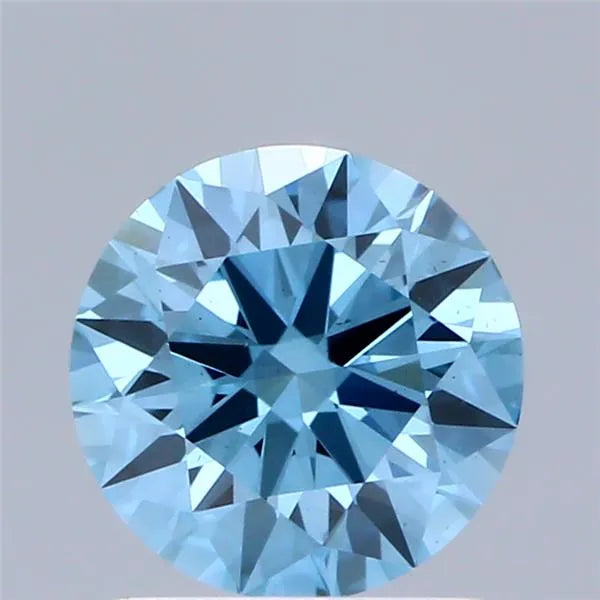 1.02ct Round Lab Grown Diamond (Colour Fancy Vivid Blue, Clarity VS2, Cut ID, IGI Certified)