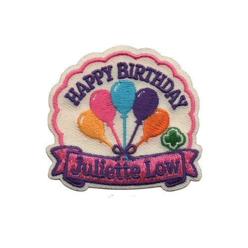 Happy Birthday JGL Balloons Iron-On Patch