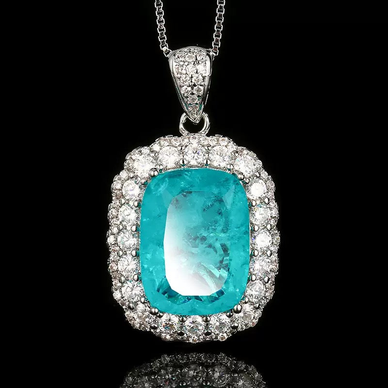 Imitation Paraiba ring or pendant necklace