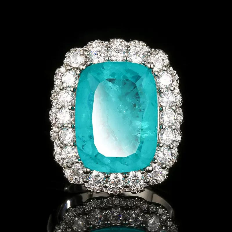 Imitation Paraiba ring or pendant necklace