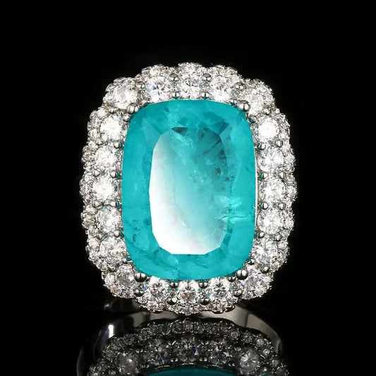 Imitation Paraiba ring or pendant necklace