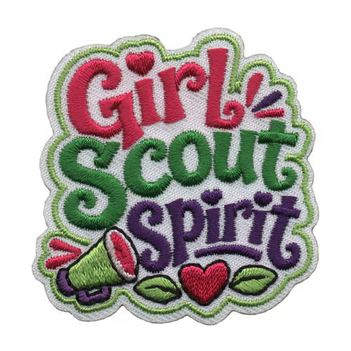 Girl Scout Spirit Megaphone Iron-On Patch