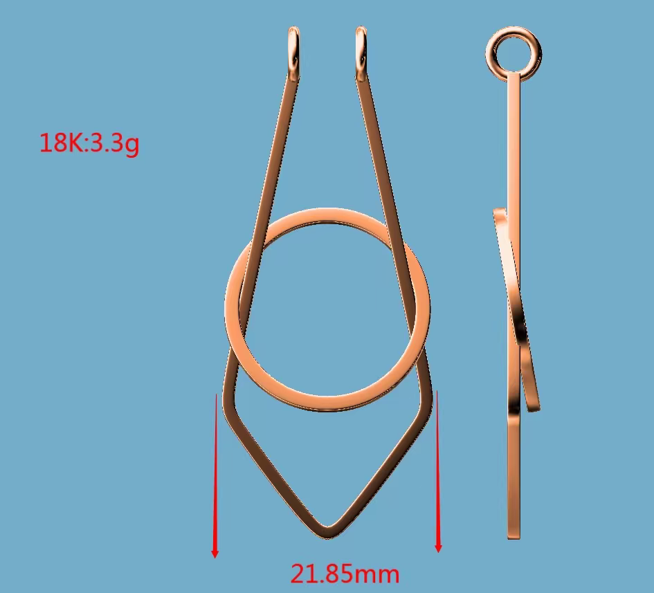 Custom make ring holder pendant in 14k yellow gold