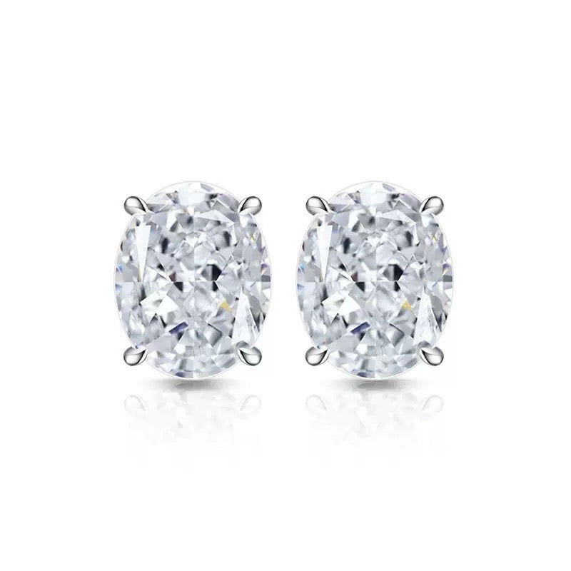 7x9 mm cubic zirconia oval studs