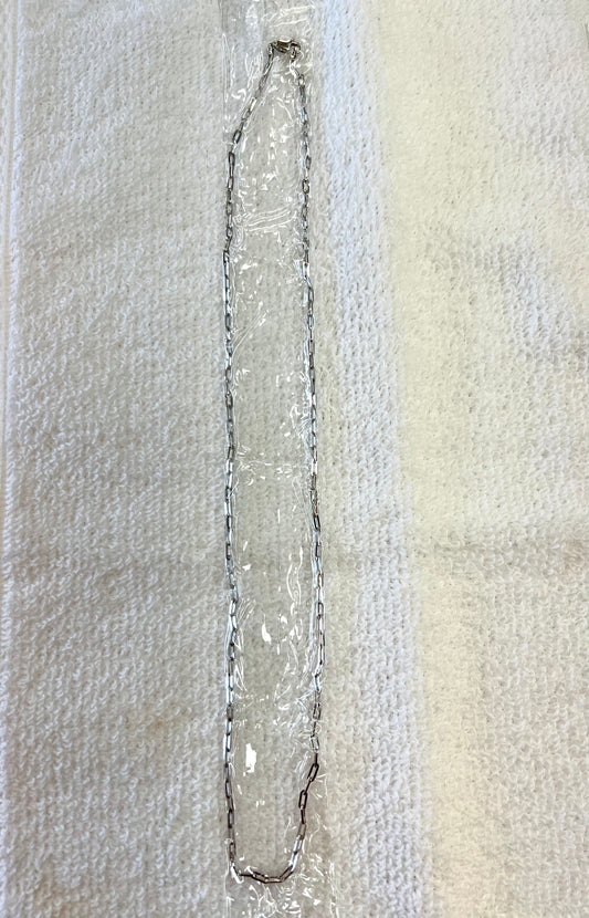 Custom make platinum paper clip necklace