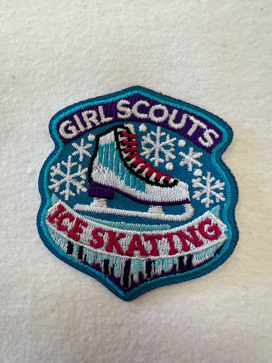 Ice Skating Banner fun patch