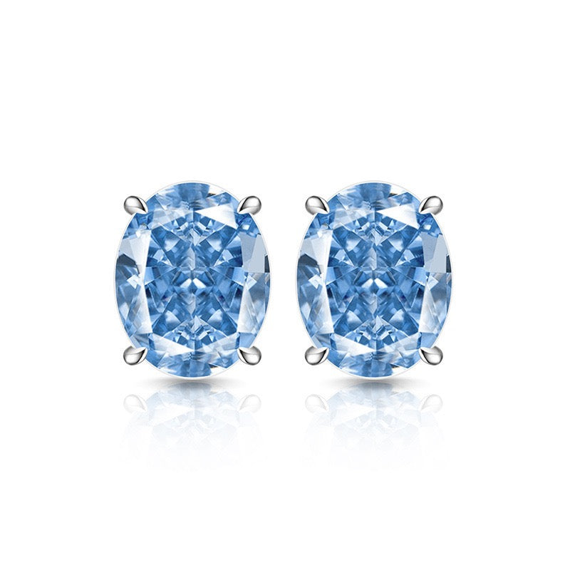 7x9 mm cubic zirconia oval studs