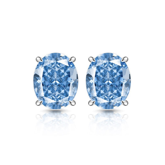 7x9 mm cubic zirconia oval studs